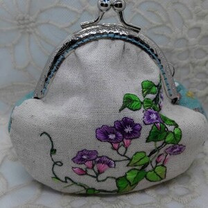 Morning Glory - Bolso de moneda bordado a mano
