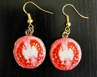 Pendientes de gancho de tomate