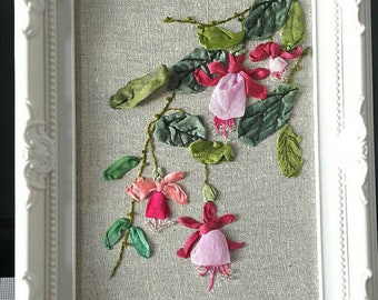 Fuchsia- Bordado de cinta