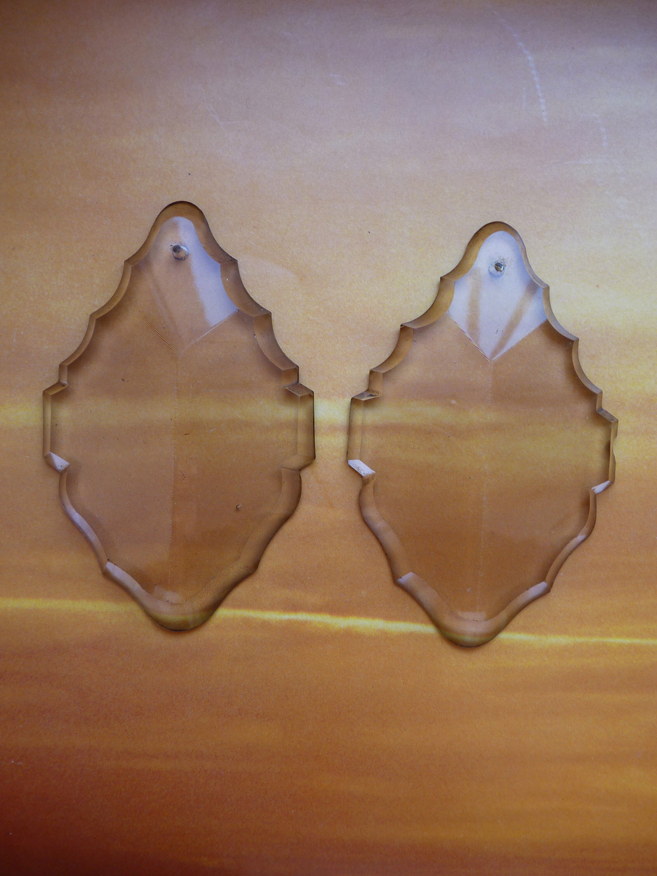 Pampilles de Lustre Plates Fumées