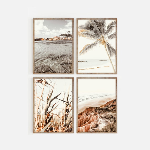 Printable Beach Art Set of 4 Prints Ocean Digital Download Etsy