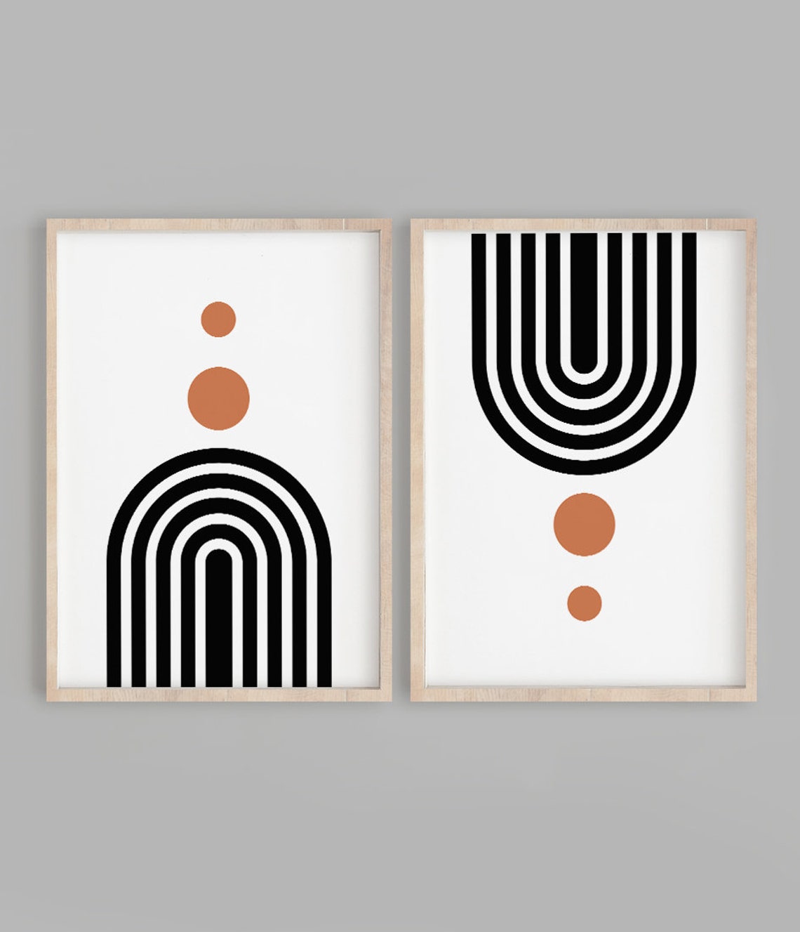 Photo inspiration: Mid Century Modern Graphic Print Neutral Geometric Rainbow Photo Inspiration