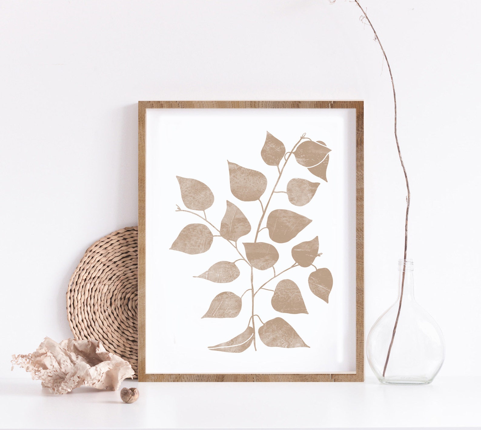 Abstract Botanical Print Set of 3 Neutral Botanical Wall Art | Etsy