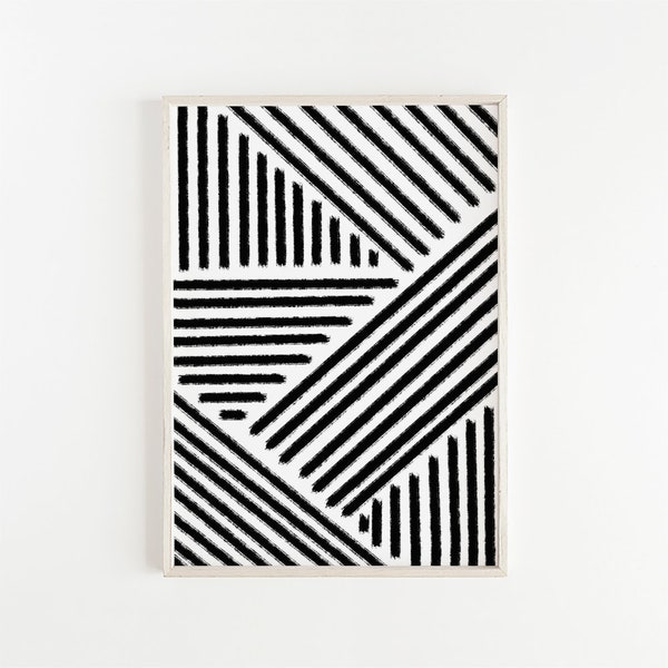 Black and White Abstract Art Etsy