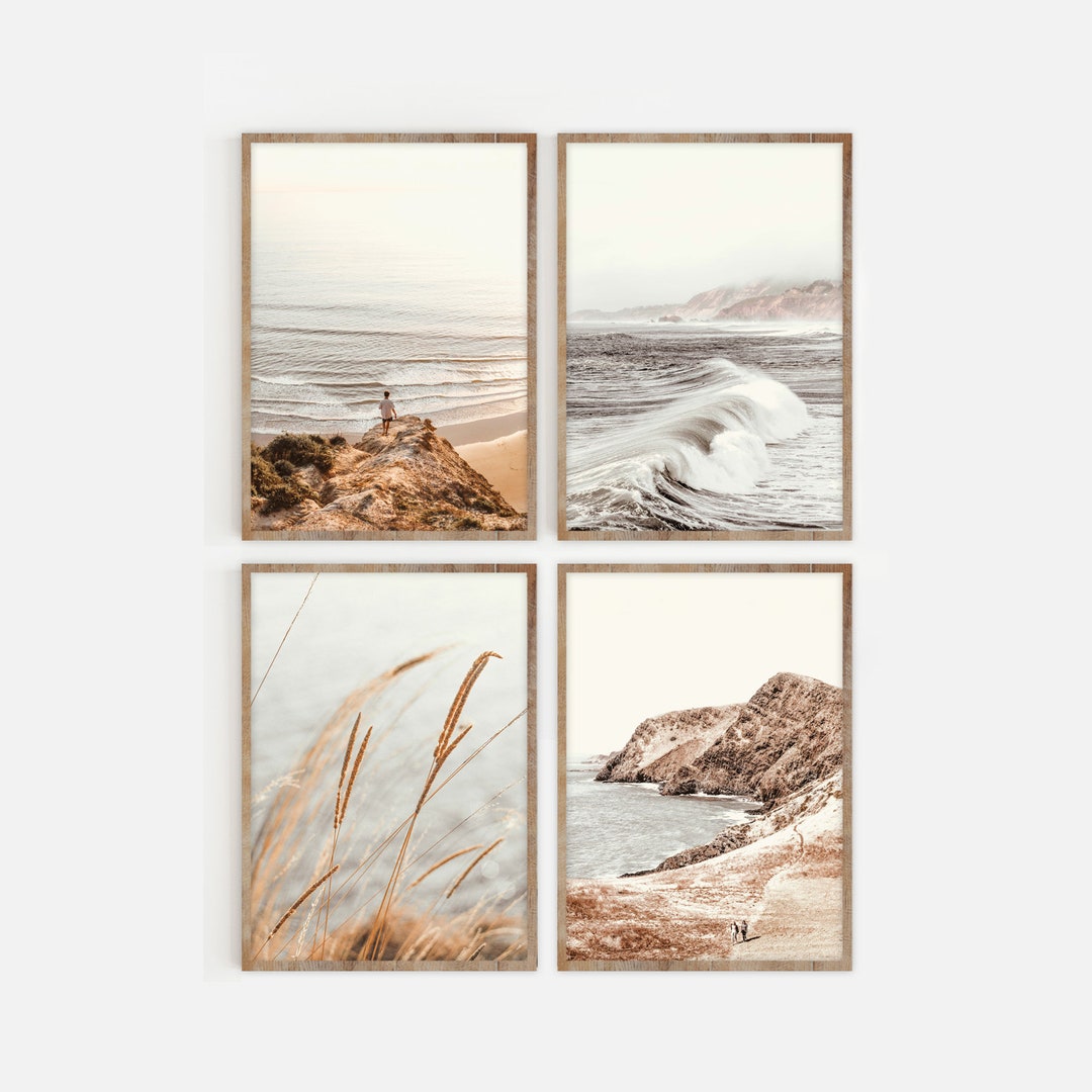 Printable Beach Art Set of 4 Prints, Ocean Digital Download Prints ...