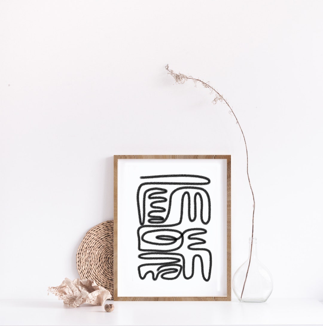 Minimal Art Print, Printable Abstract Art, Digital Download, Graffiti ...