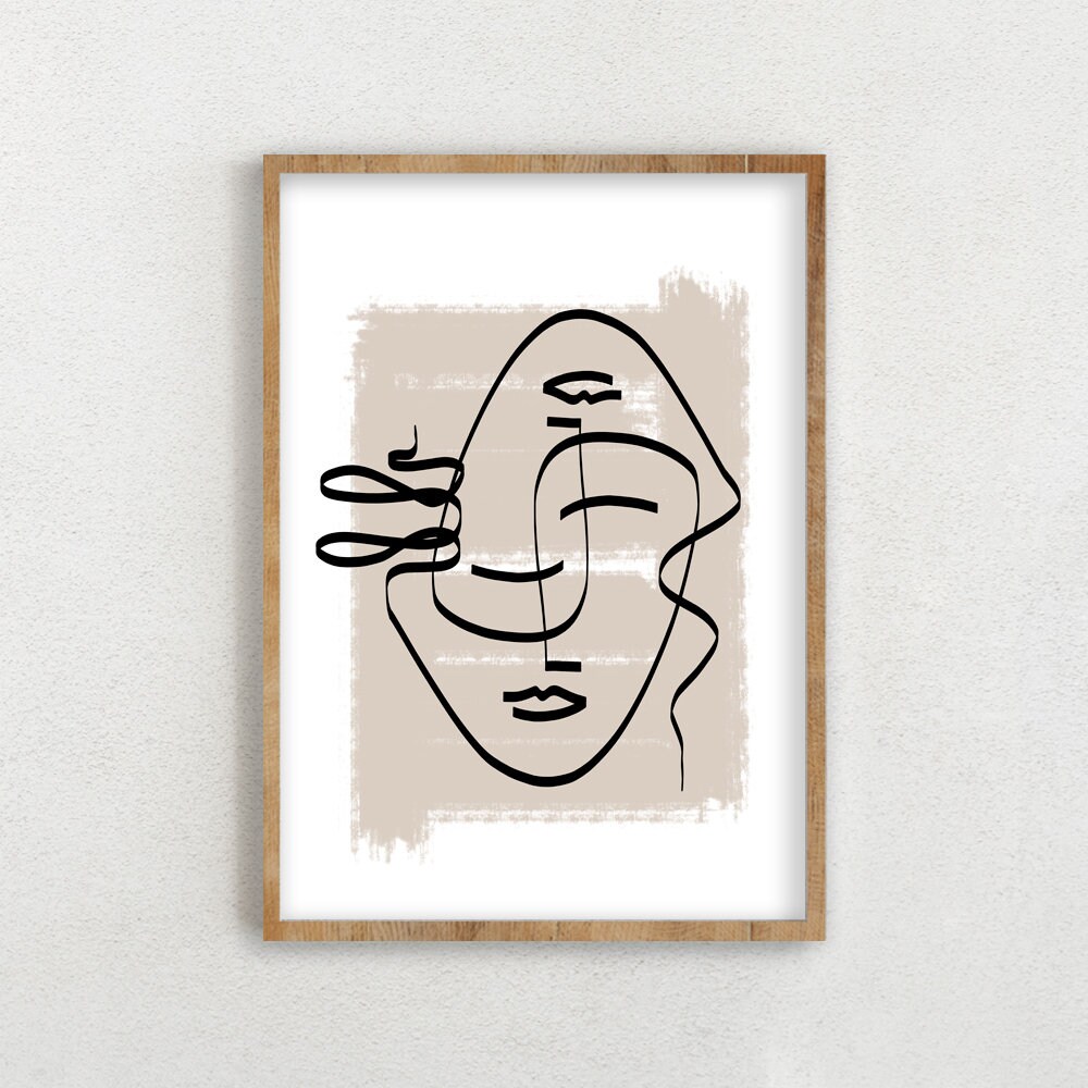 Digital Print Simple Line Art 2 Faces Entwined, Abstract Portrait, Faces Line  Drawing, New Home Gift, Newly Weds Gift, Wall Art - Etsy UK | Line art, Abstract  line art, Face line drawing