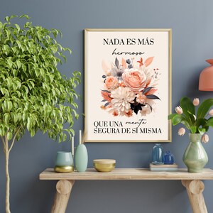 Mujer Latina Poster PDF- JPG|Spanish Print Art Decor| Mujer Segura PDF| Mujer Empoderada Wall Decor| Office Decor Spanish| Salud Mental