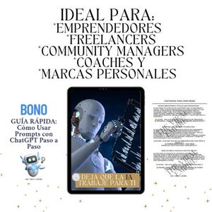 AI ChatGPT Bundle|Pack de Prompts para Email|Redes Sociales y Marketing|Contenido con Inteligencia Artificial|Digital PDF|ChatGPT Prompts