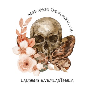 Floral Skull Moth Graphic