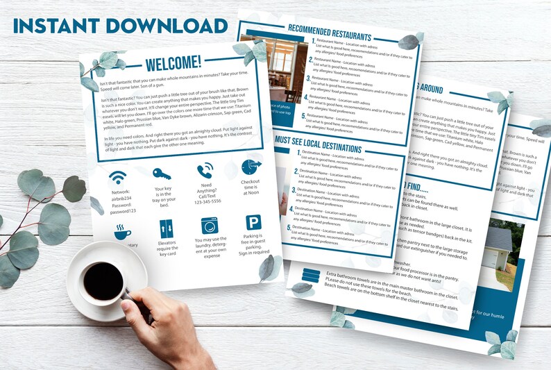AirBnb Host Letter STY14 Airbnb Information Guide