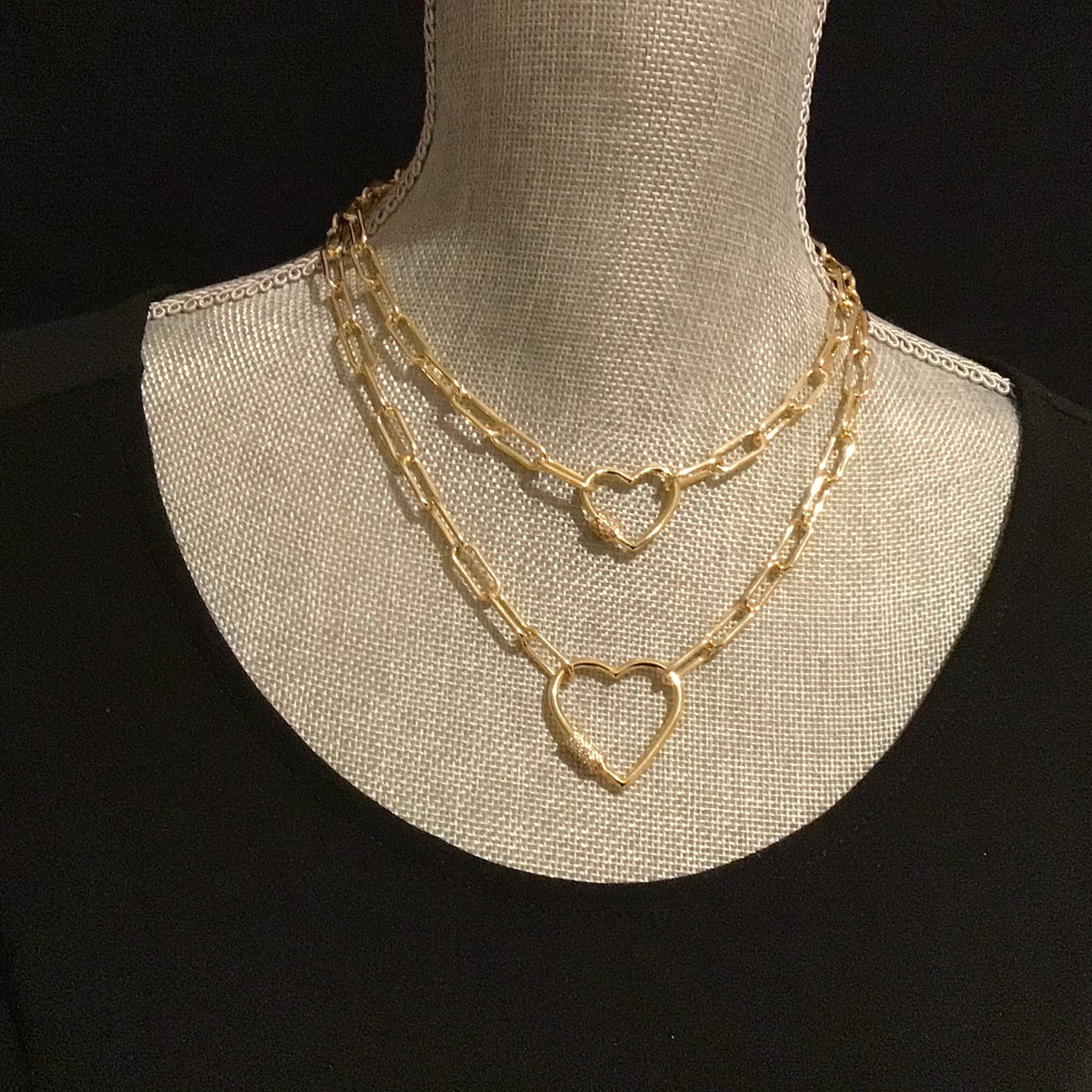 heavy metal lover - heart carabiner necklace main image 1