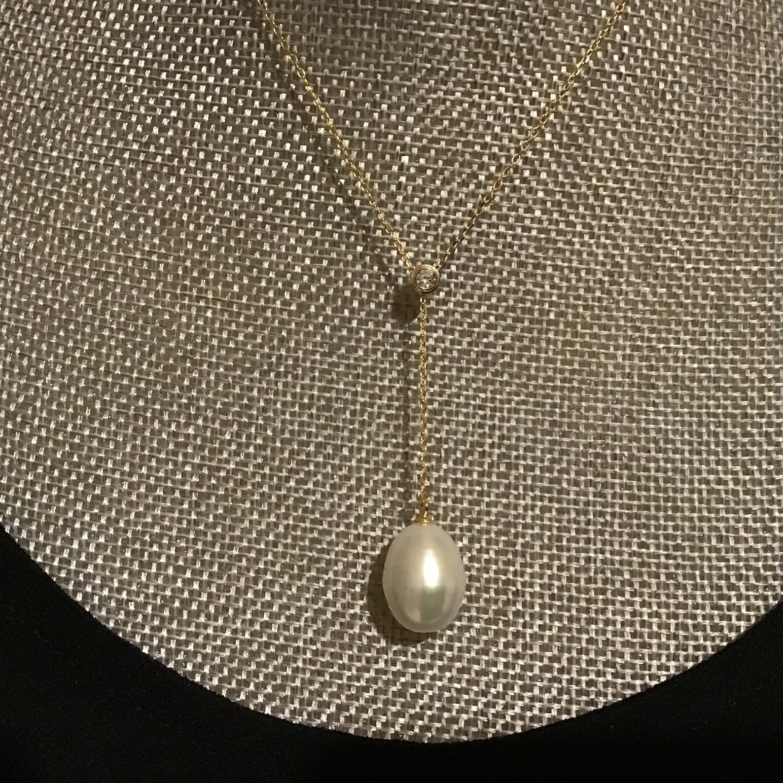 y shaped pearl necklace