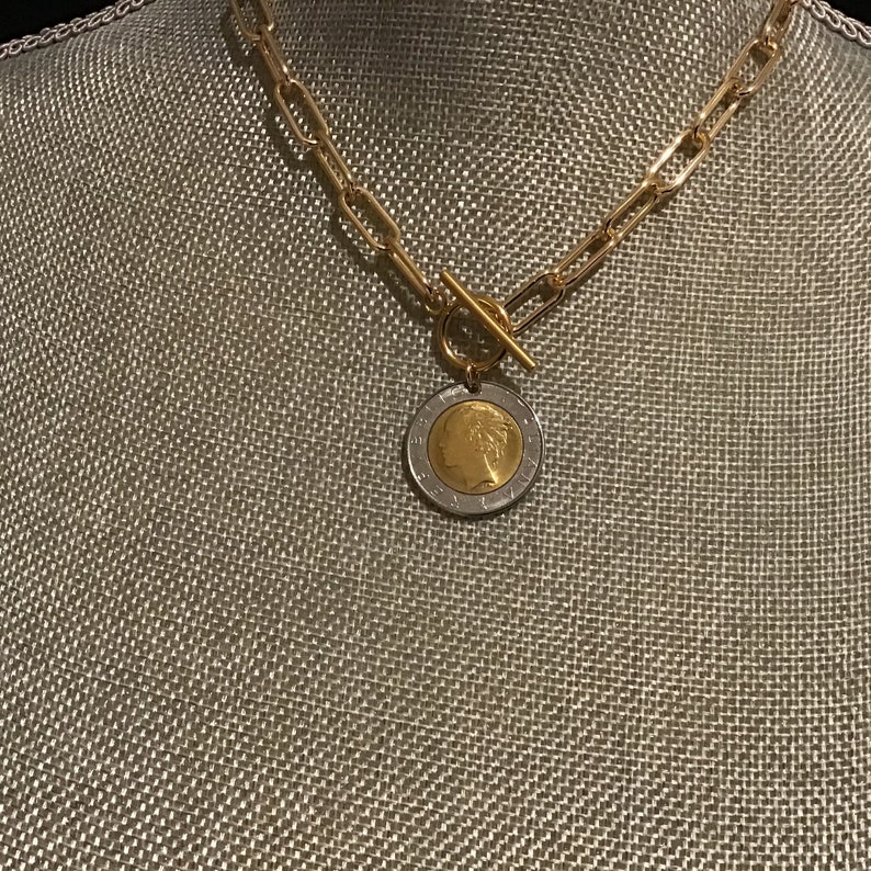 Italian coin necklace Outlet