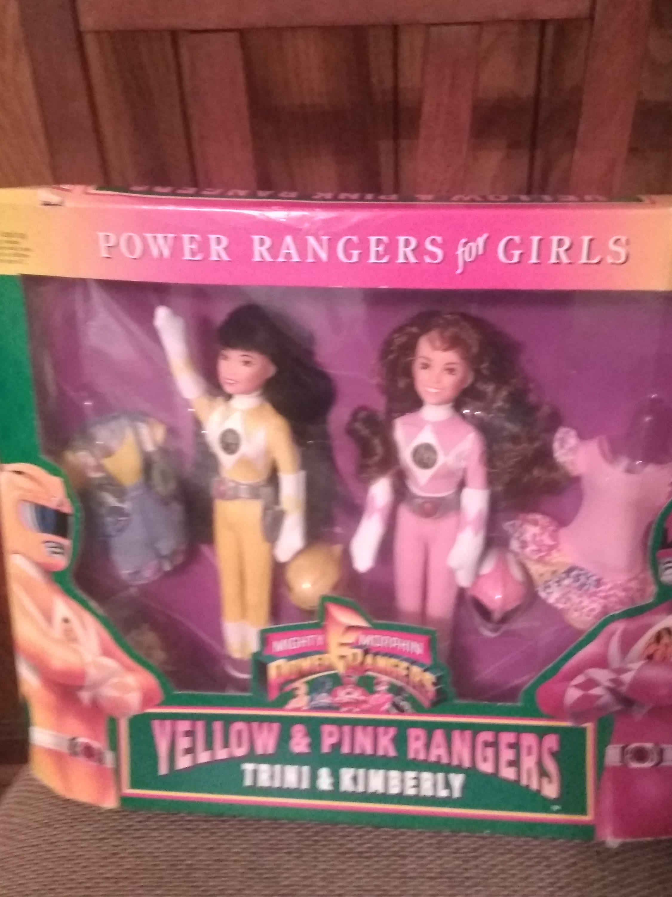 Vintage 1994 Brunette Trini Kimberly Yellow and Pink Power Rangers NRFB Etsy