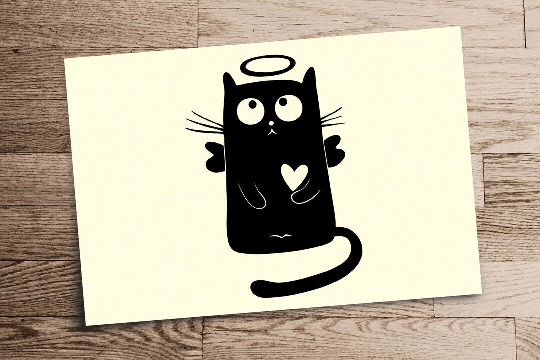 Angelic Cat Decal, Car Decal, Laptop Sticker, Gift - Etsy