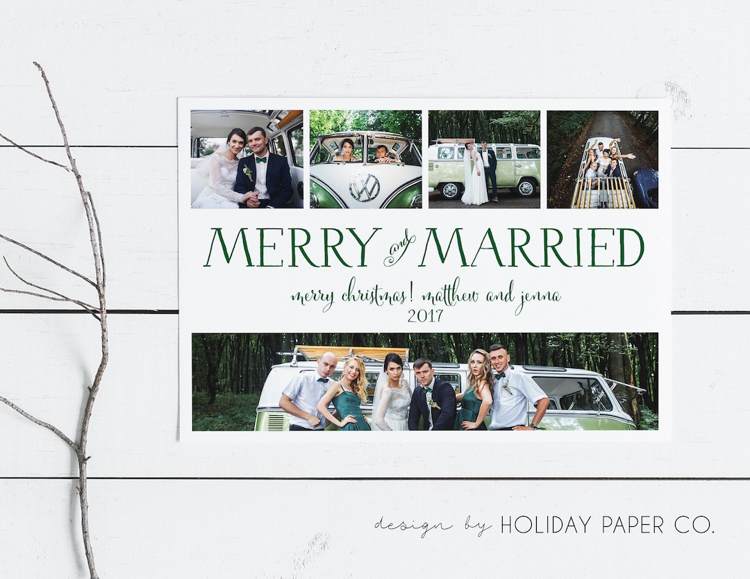 Shutterfly just married christmas card