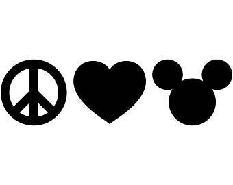 Download Peace love mickey | Etsy