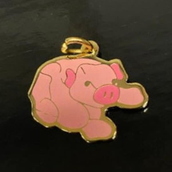Piggy Pendant / Charm / Loose Pendant / Jewelry Making / Pig Stuffed Animal Design / DIY Gift Idea / Squeal