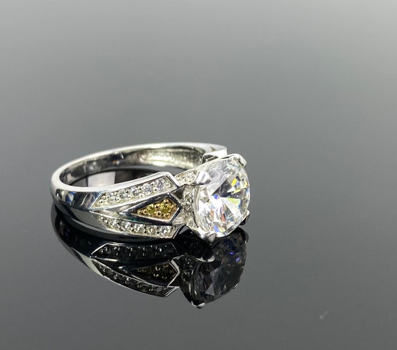 Beautiful Multi Stone Sterling Silver CZ Ring Can… - image 3