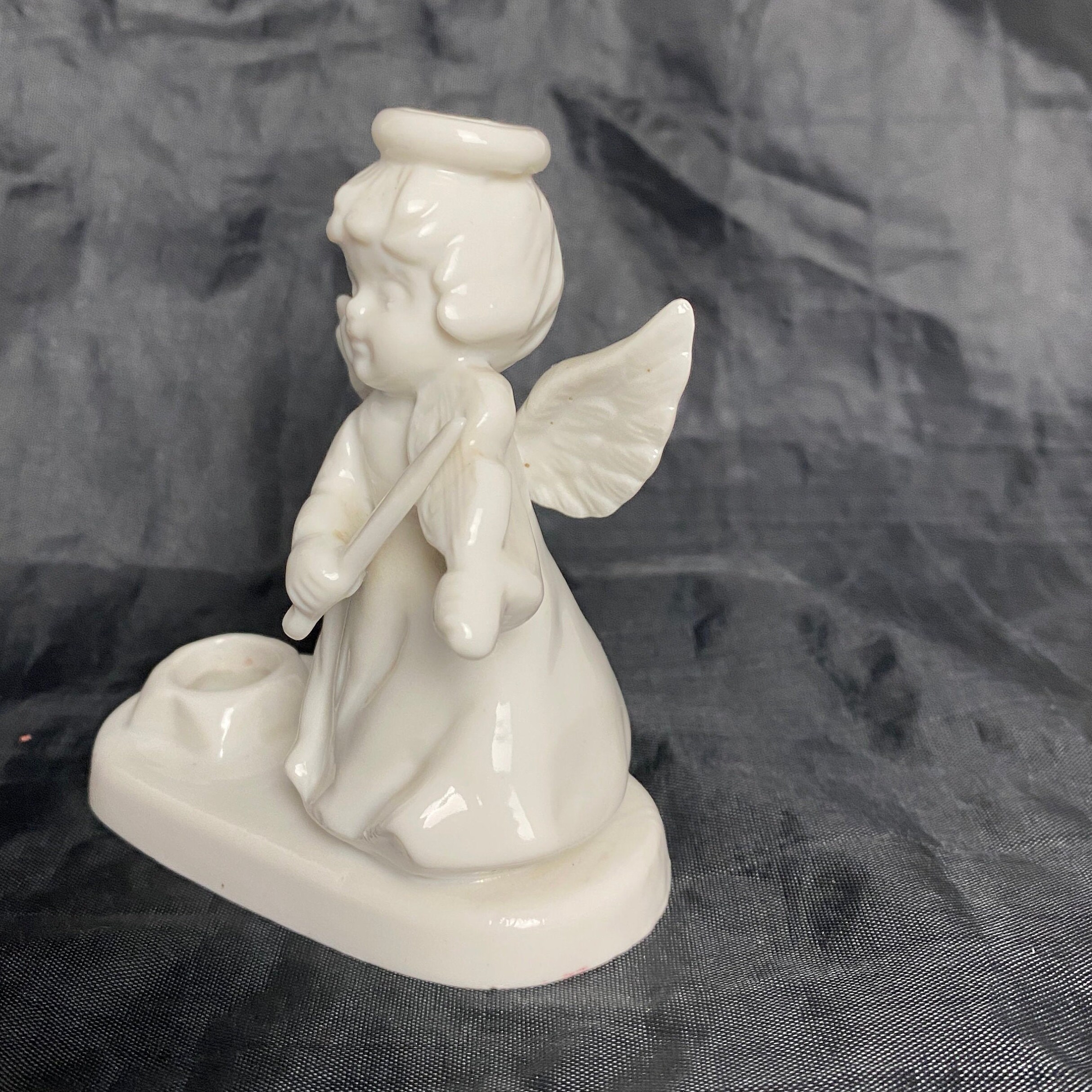 Vintage Lenox Angel Figurine / Candle Holder / Angel Playing Etsy