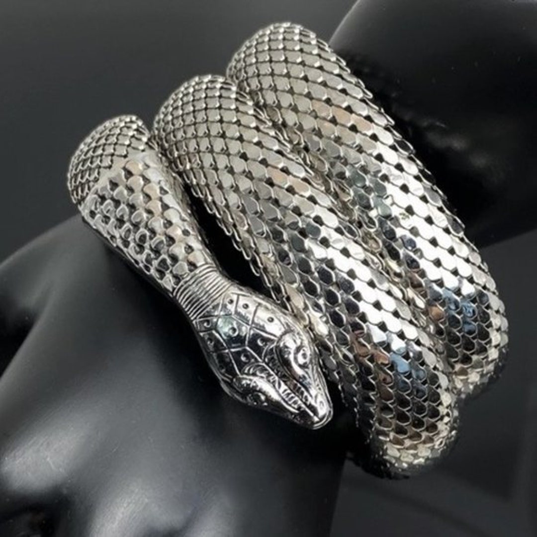 vintage snakeモチーフsilver marcasitering14号｜メンズ