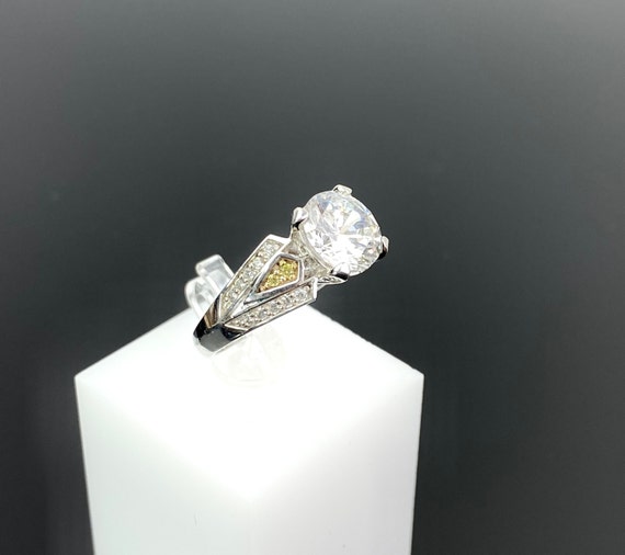 Beautiful Multi Stone Sterling Silver CZ Ring Can… - image 9