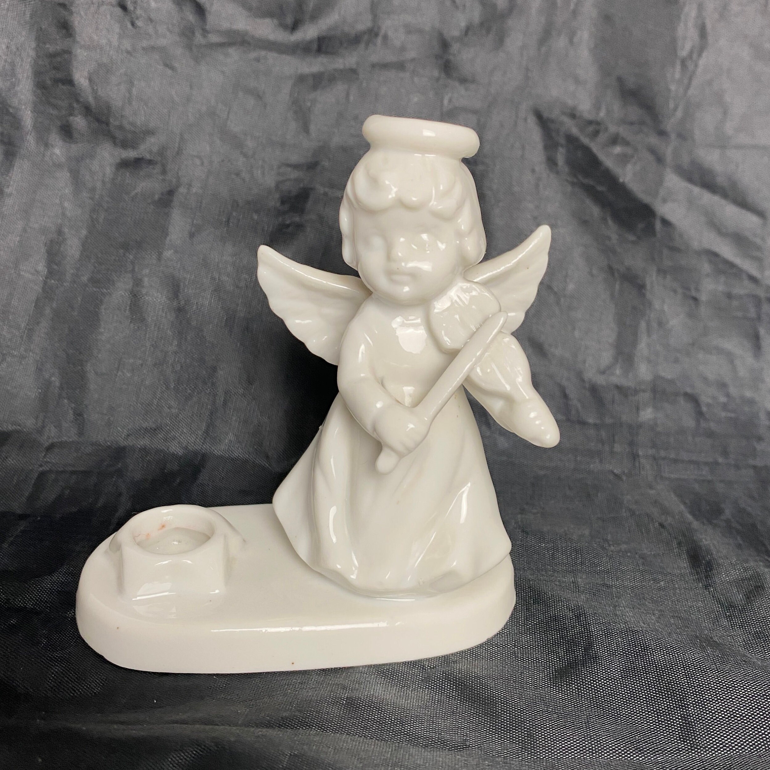 Vintage Lenox Angel Figurine / Candle Holder / Angel Playing Etsy
