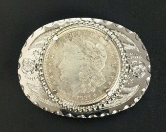 silver dollar buckle