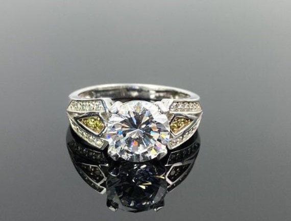 Beautiful Multi Stone Sterling Silver CZ Ring Can… - image 4