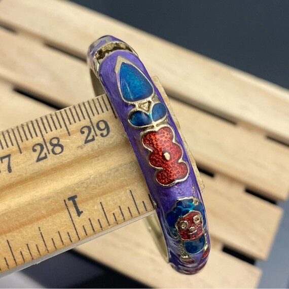 Decorative Bangle Bracelet Small Hinged Clamper S… - image 4