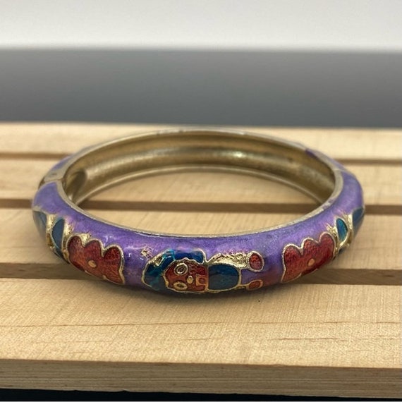 Decorative Bangle Bracelet Small Hinged Clamper S… - image 5