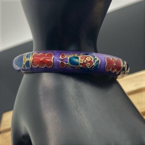 Decorative Bangle Bracelet Small Hinged Clamper S… - image 1