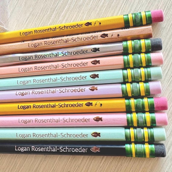Personalized pencils, custom, name engraved school pencil, pack of 10, back to school supplies, student teacher pencils, school specials,