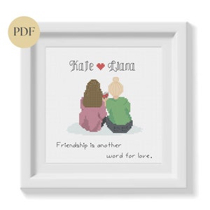 Best Friend Custom Cross Stitch Pattern