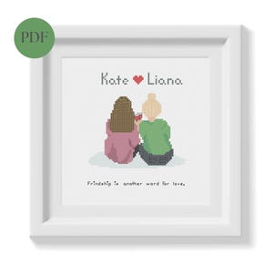 Best Friend Cross Stitch Pattern Book – Printable PDF