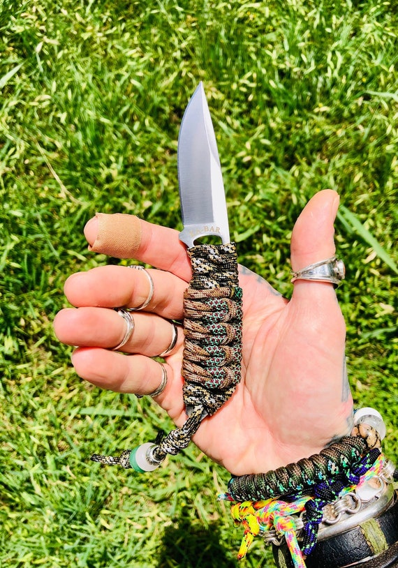 550 Paracord Wrapped Skeleton Knife Pack Knife for Hunting Etsy
