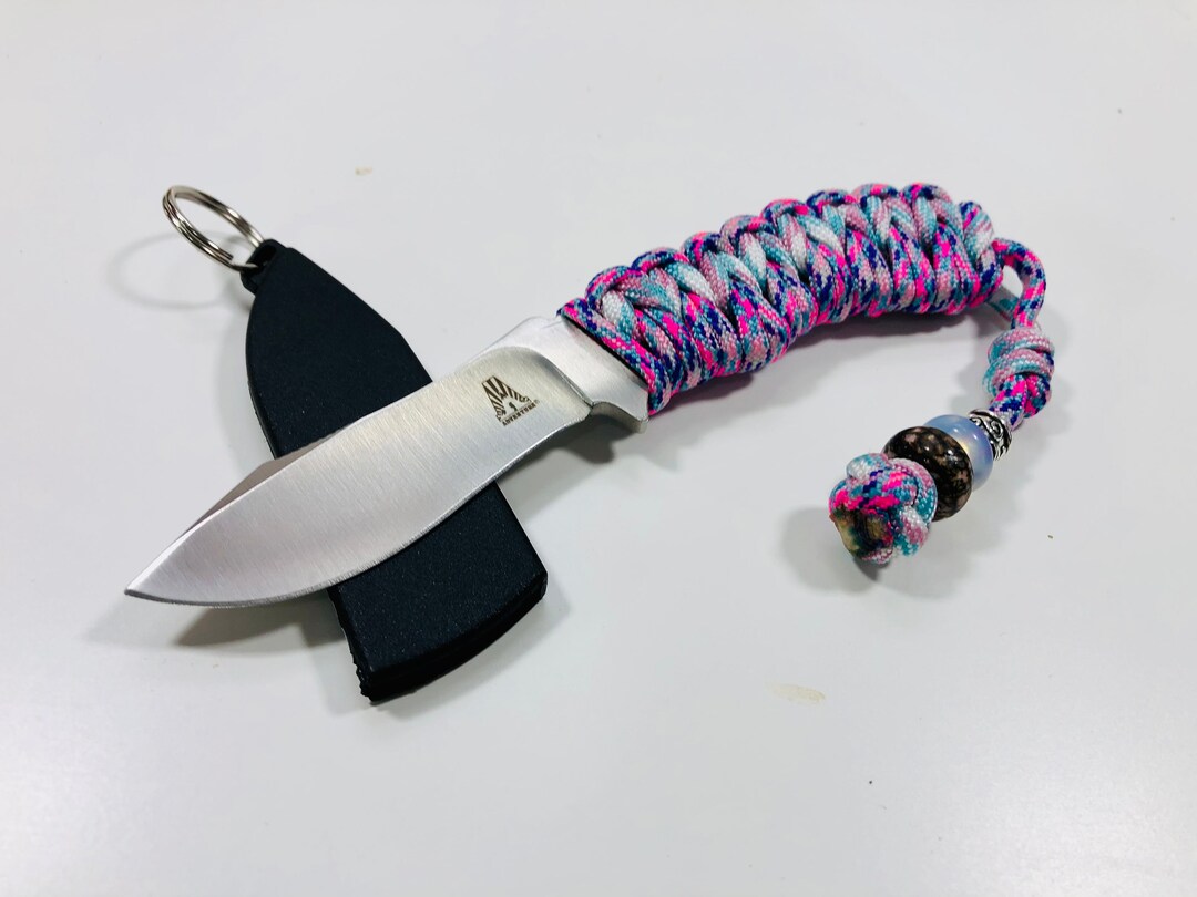 550 Paracord Wrapped Skeleton Knife Pack Knife for Hunting, Hiking