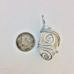 Quartz crystal wire wrap necklace, hippie boho, witchy jewelry. wire wrapped crystal necklace, quartz wire wrap jewelry, stone pendant