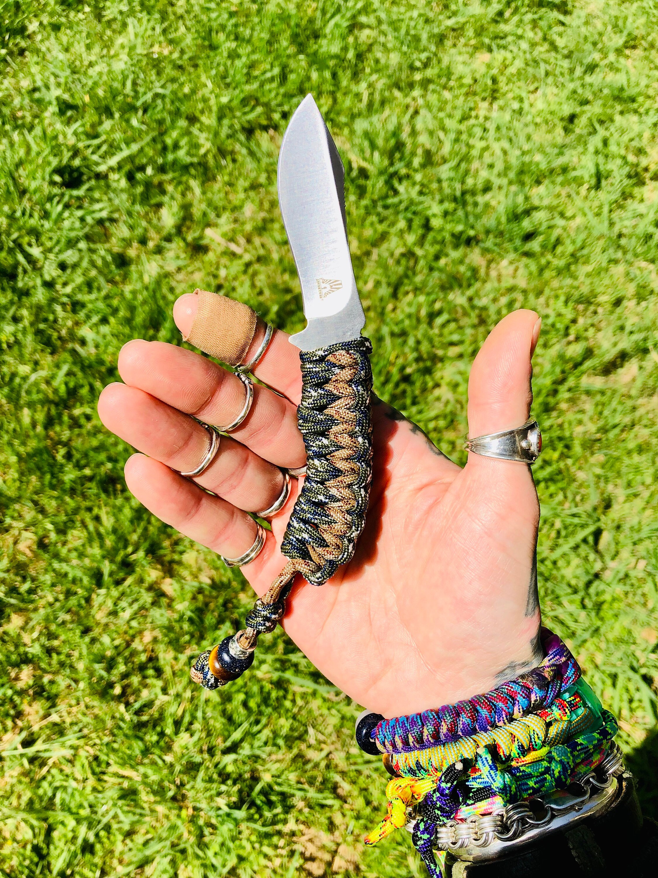 550 Paracord Wrapped Skeleton Knife Pack Knife for Hunting Etsy