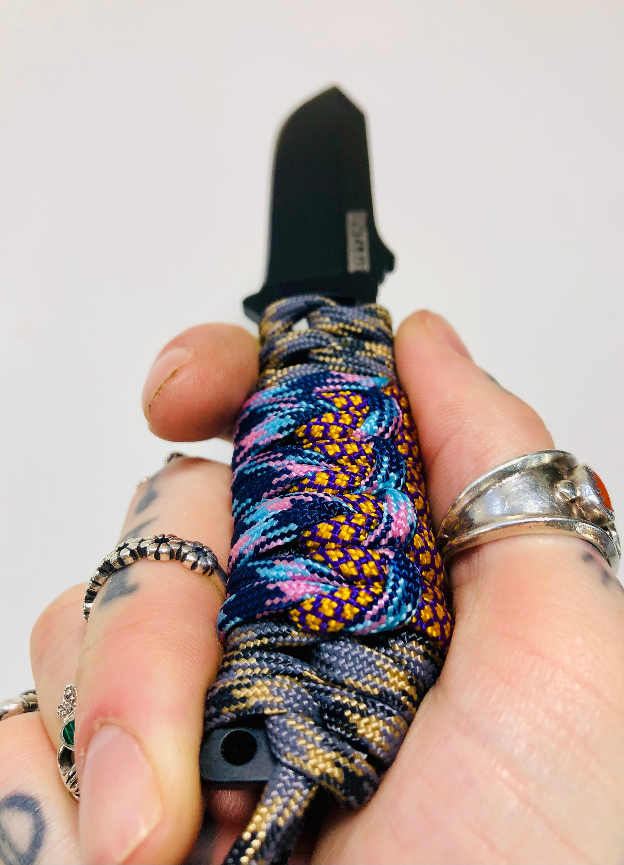 550 Paracord Wrapped Skeleton Knife Pack Knife for Hunting Etsy