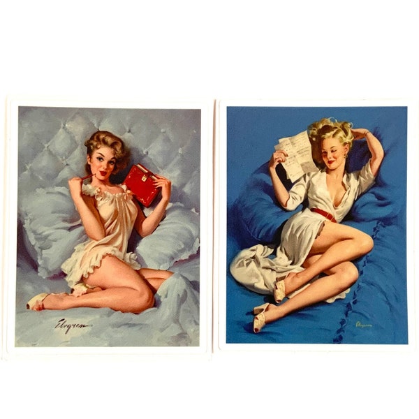 50's Artwork by Gil Elvgren Sticker Prints