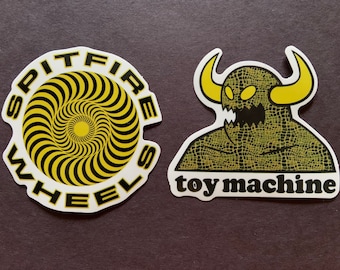 Vintage Toy Machine and Spitfire Skateboard Stickers 015