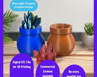 Dice Storage Crystal Jar - Digital STL File Download