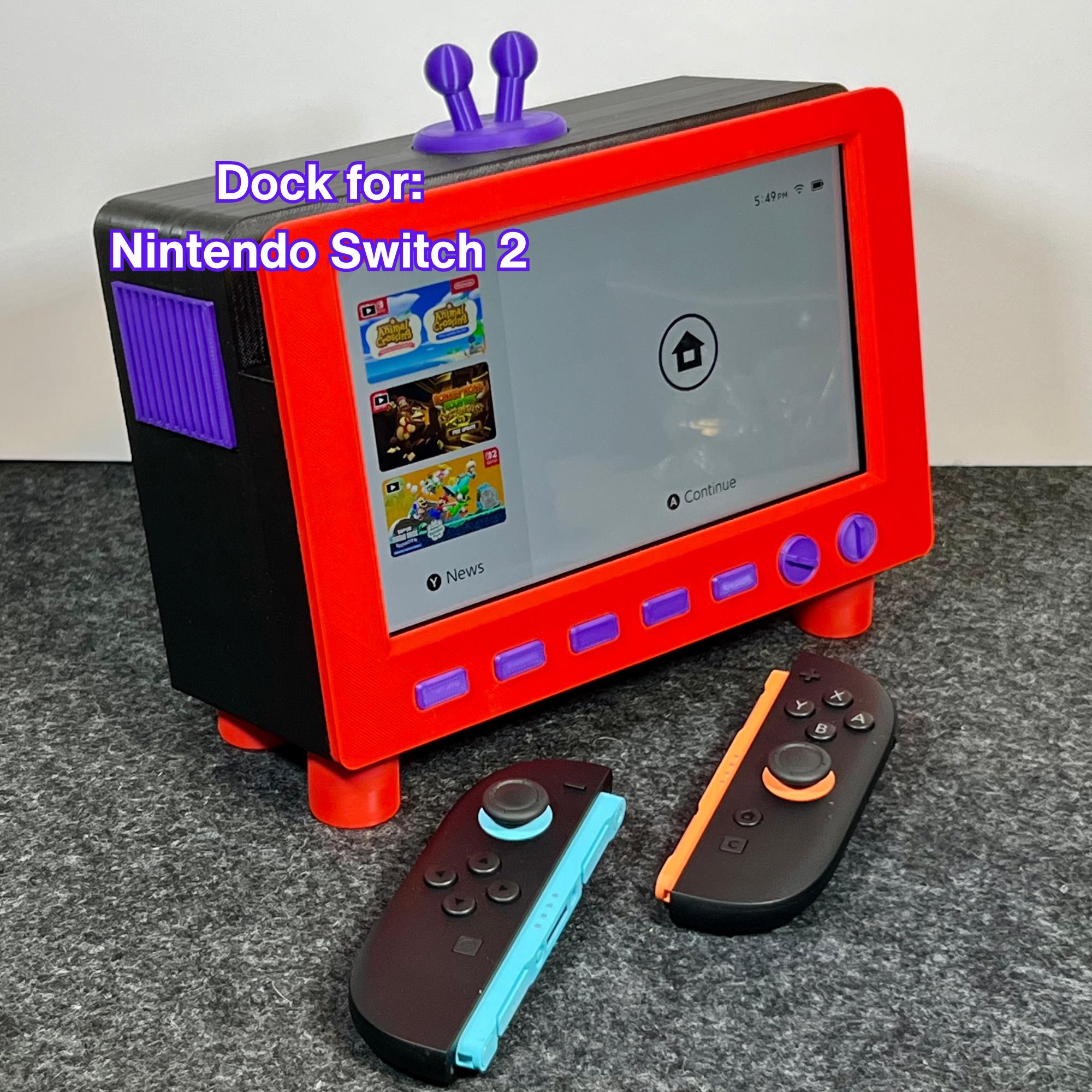 Nintendo Switch2 本体ディスプレイ Retro TV - Switch 2 Dock Display - Nintendo Console Holder - Etsy