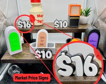 3D Printed Market Price Signs, Vendor Display