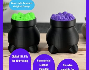 Dice Storage Cauldron - Digital STL File Download