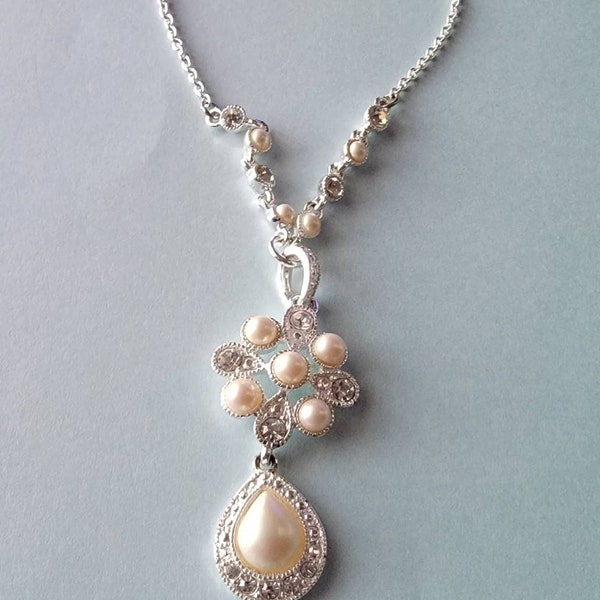 Crown Trifari Faux Pearl Necklace