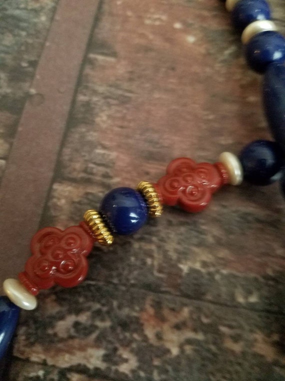 Avon's Arabesque vintage necklace, beaded Avon ne… - image 4