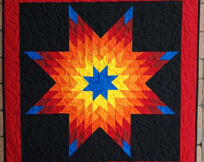 Handmade Lakota Color Burst Star Quilt 47in X 47in FREE Etsy